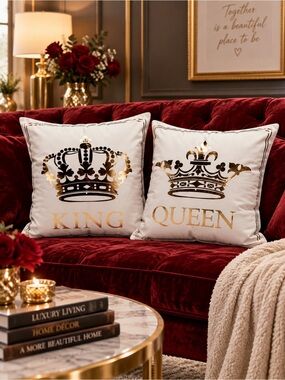 Eleanor ShuMark King & Queen 18x18 Decorative Pillow Covers Set NWT